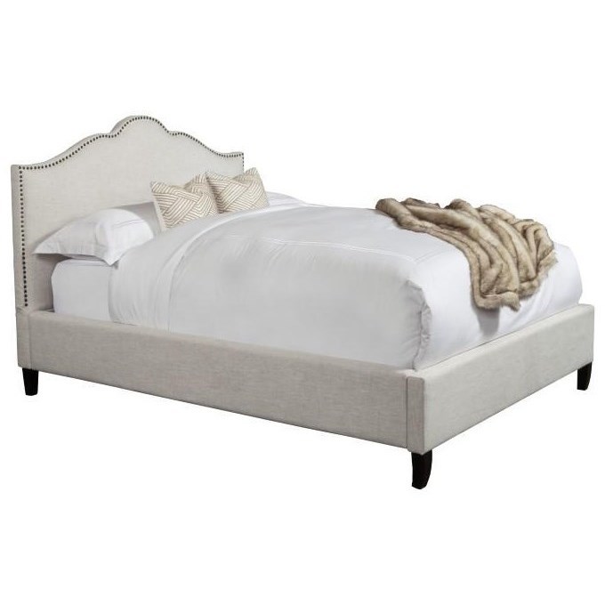 Parker Living Jamie Queen Upholstered Bed with Nailhead Trim Godby